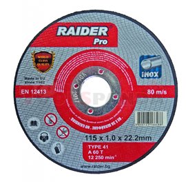 Диск за метал 115х3х22.2мм. RDP | RAIDER