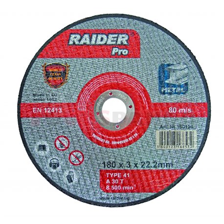 Диск за метал 180х3х22.2мм. RDP | RAIDER