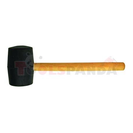 Чук гумен с обла дървена дръжка черен 340гр. | BASIC SKILLCO