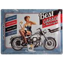 Табела ретро метална Best garage for motorcycles /XL/ 30x40см.