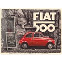 Табела ретро метална FIAT 500 /XL/ 30x40см.