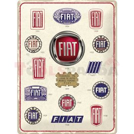 Табела ретро метална FIAT Logo Evolution /XL/ 30x40см.