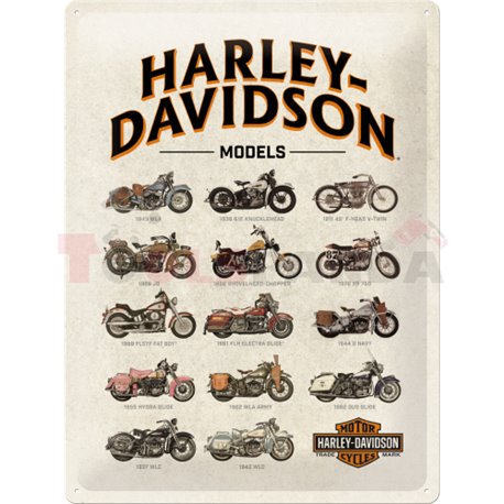 Табела ретро метална Harley Davidson Years /XL/ 30x40см.