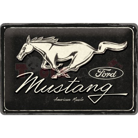 Табела ретро метална Logo Ford Mustang /L/ 20x30см.