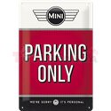 Табела ретро метална Mini Cooper Parking /L/ 20x30см.