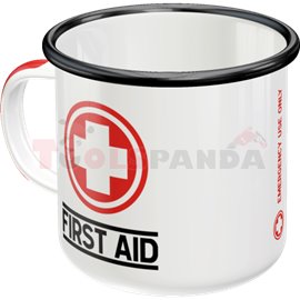Канче метално First aid 360 мл. емайлирано
