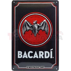 Табела ретро метална BACARDI Black Logo /L/ 20x30см.