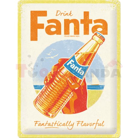 Табела ретро метална Fanta bottle /XL/ 30x40см.