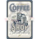 Табела ретро метална Mobile Coffee shop /L/ 20x30см.