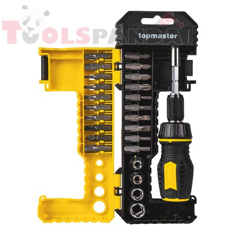 Комплект битове с тресчотна отвертка, 25 части ТМР