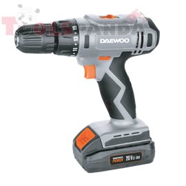 Бормашина акумулаторна двускоростна 20V, 36Nm, 1 батерия 1500mAh Li-io | DAEWOO
