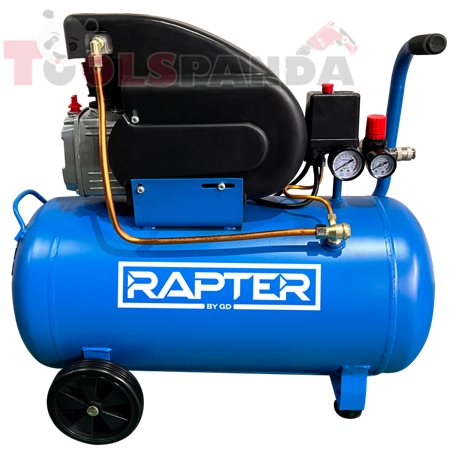 Компресор бутален 50L, 2HP/1.5 kW /RRHQ AC50D/ директно куплиране | Rapter