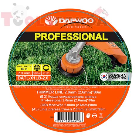 Корда спираловидна елипса Professional 2.0мм. (2.6мм.)*88m | DAEWOO