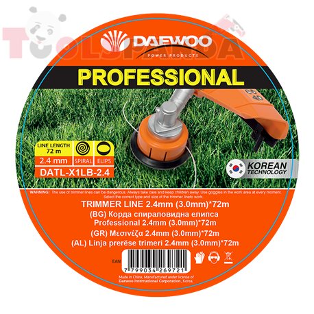 Корда спираловидна елипса Professional 2.4мм. (3.0мм.)*72m | DAEWOO