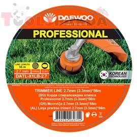 Корда спираловидна елипса Professional 2.7мм. (3.3мм.)*56m | DAEWOO