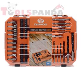 Свредла и накрайници к-кт 81 бр. | DAEWOO