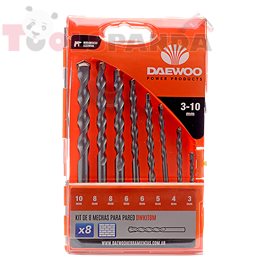 Свредла за бетон с цилиндрична опашка к-кт 8бр | DAEWOO