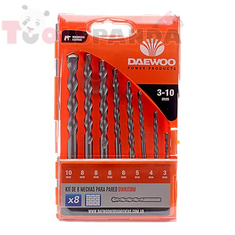 Свредла за бетон с цилиндрична опашка к-кт 8бр | DAEWOO