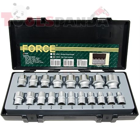 Вложки 1/2" (8-32) комплект 21 части | FORCE Tools