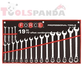 Ключове звездогаечни 75⁰ комплект 19 бр. | FORCE Tools