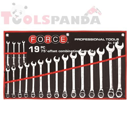 Ключове звездогаечни 75⁰ комплект 19 бр. | FORCE Tools