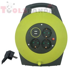 Макара с 3 гнеда x16A, 2XUSB 5V, защита от прегряване | KONEKTO