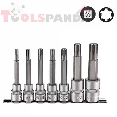 Вложки 3/8"-1/2" накрайник "RIBE" комплект 7 бр. | FORCE Tools