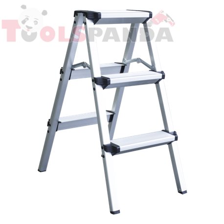 Стълба алуминиева двураменна домакинска GRASKO 2X4 | GRASKO