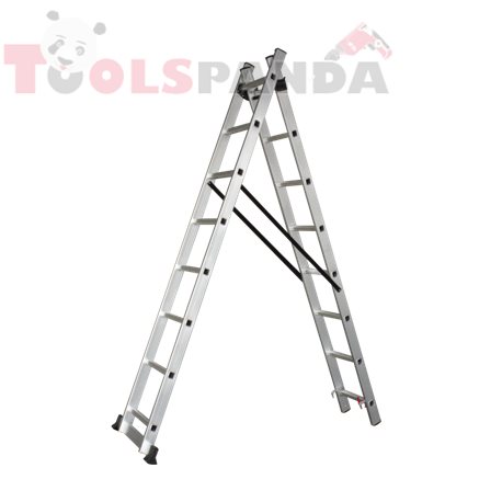 Стълба алуминиева двураменна комбинирана GRASKO 2X10 | GRASKO