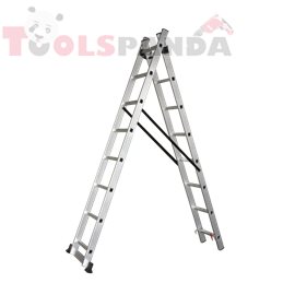 Стълба алуминиева двураменна комбинирана GRASKO 2X6 | GRASKO