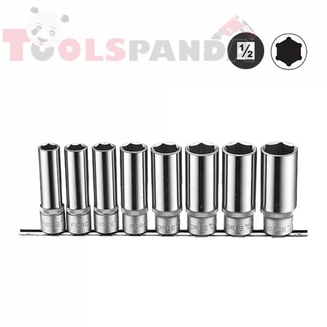 Вложки 1/2 удължени к-кт 13-24 мм. 8 бр/ 4082 | FORCE Tools