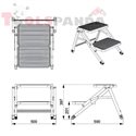 Степенка кемпер / каравана две стъпала сгъваема антислип