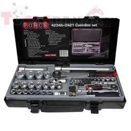 Гедоре 1/4" & 1/2" шестостен, к-кт 65бр. | FORCE Tools