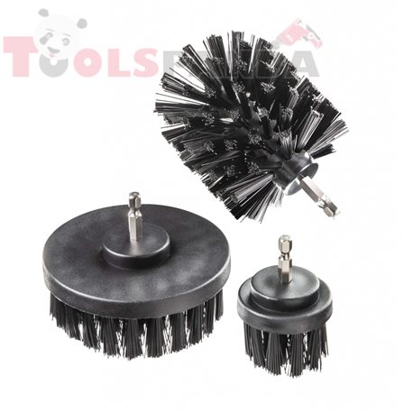 Четки за бормашина и винтоверт HEX 1/4" 3бр. к-т | Raider