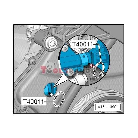 Инструменти за зацепване на двигатели VAG - AUDI | VW 1.2 TFSI 1.4 | 1.6FSI 1.4TSI к-т | ZIMBER TOOLS