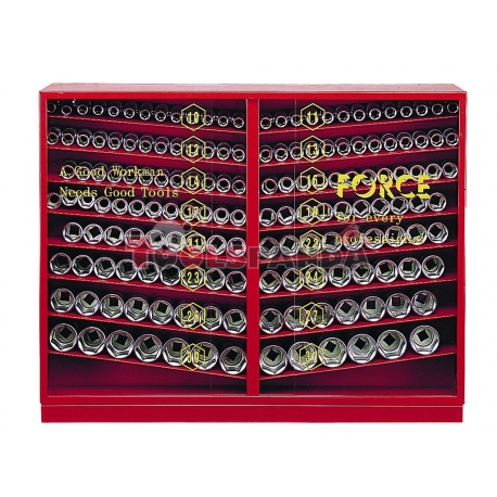 Инструментален шкаф с вложки 1/2" комплект със 163 части | FORCE Tools