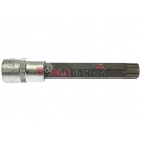 Накрайник с вложка 1/2" TORX T70 удължен (100мм.) | STARLINE