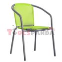 Стол със зелена мрежа и сива рамка 58x53x77см.
