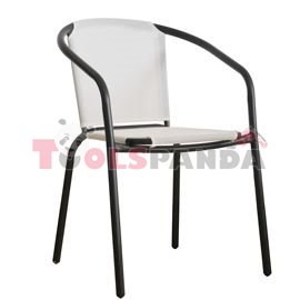 Стол с бяла мрежа и черна рамка 58x53x77см.