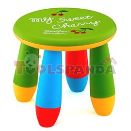 Детско столче пластмасово кръг зелен