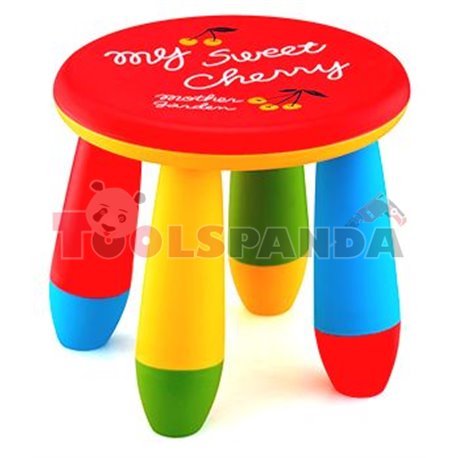 Детско столче пластмасово кръг червен