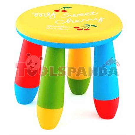 Детско столче пластмасово кръг жълт