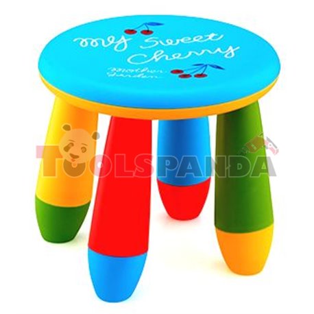 Детско столче пластмасово кръг син
