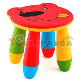 Детско столче пластмасово мече червено