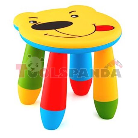Детско столче пластмасово мече жълто