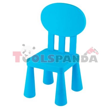 Детско столче с овална облегалка синьо