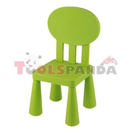 Детско столче с овална облегалка зелено