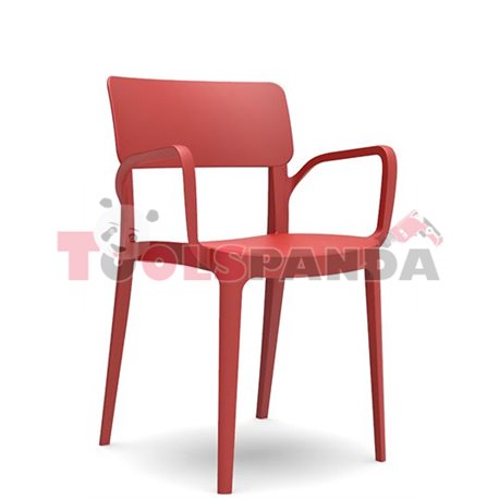Стол с подлакътник червен "PANORA"