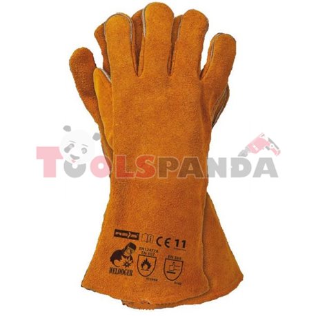 Ръкавици заваръчни телешка кожа с резистентност 4143 2 броя к-т