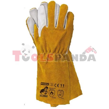 Ръкавици работни заваръчни от телешка кожа 12 чифта к-т с резистентност 3132